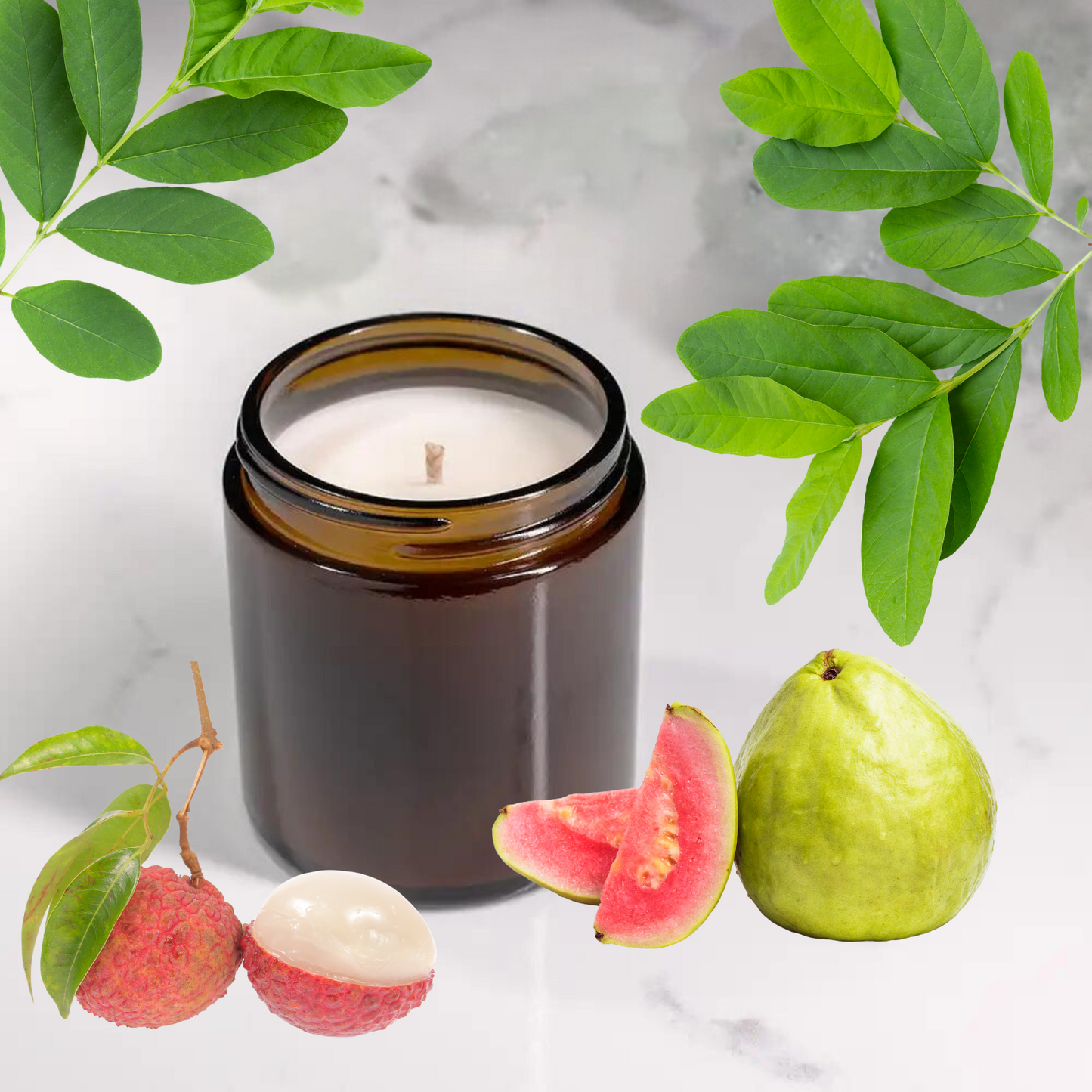 Lychee Guava scented candle