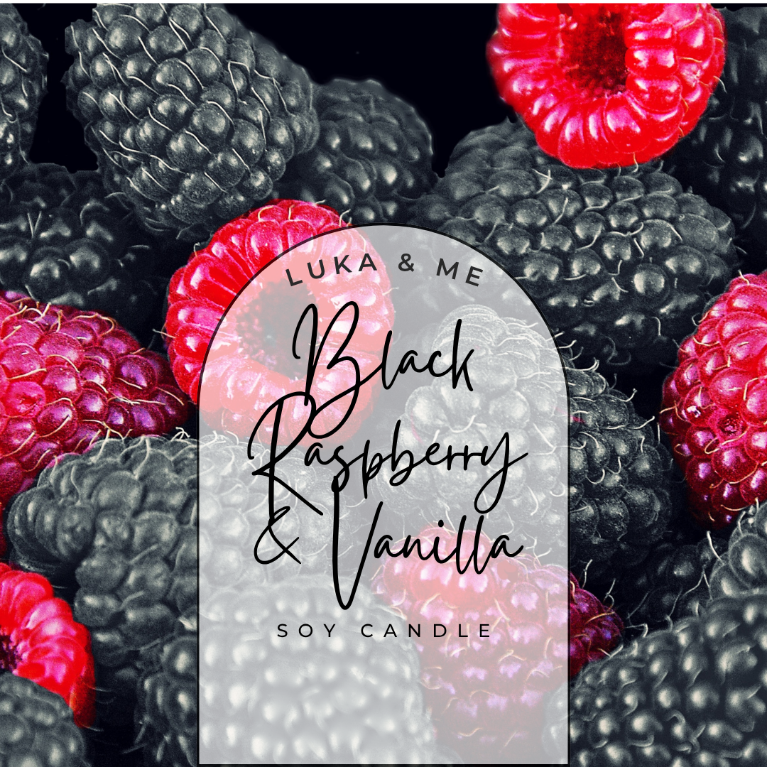 Black Raspberry & Vanilla scented candle