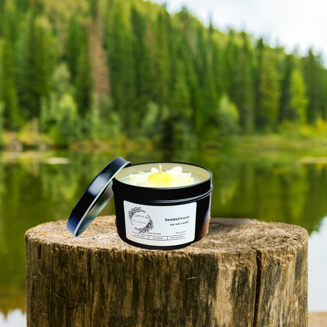 Sandalwood Scented Soy Candle