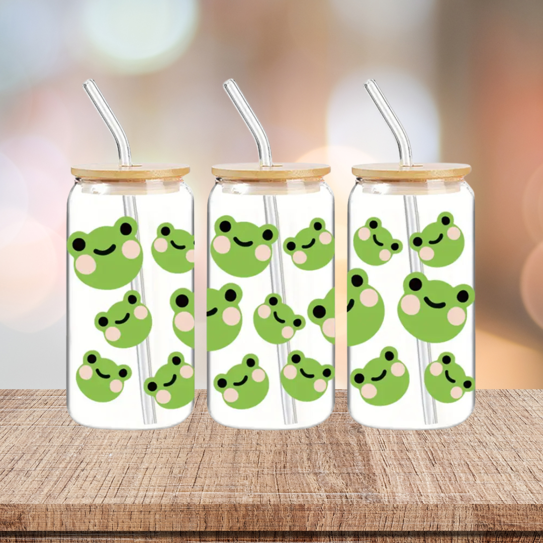 Frog 16oz Glass Tumbler