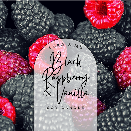 Black Raspberry & Vanilla scented candle