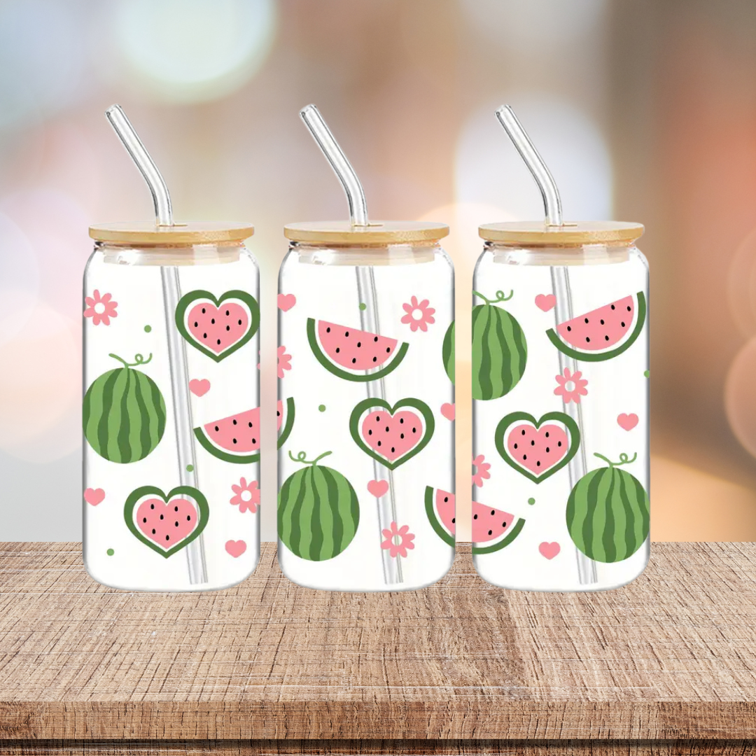 Watermelon 16oz Glass Tumbler