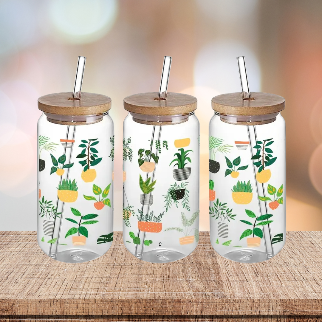 Plant 1 16oz Glass Tumbler